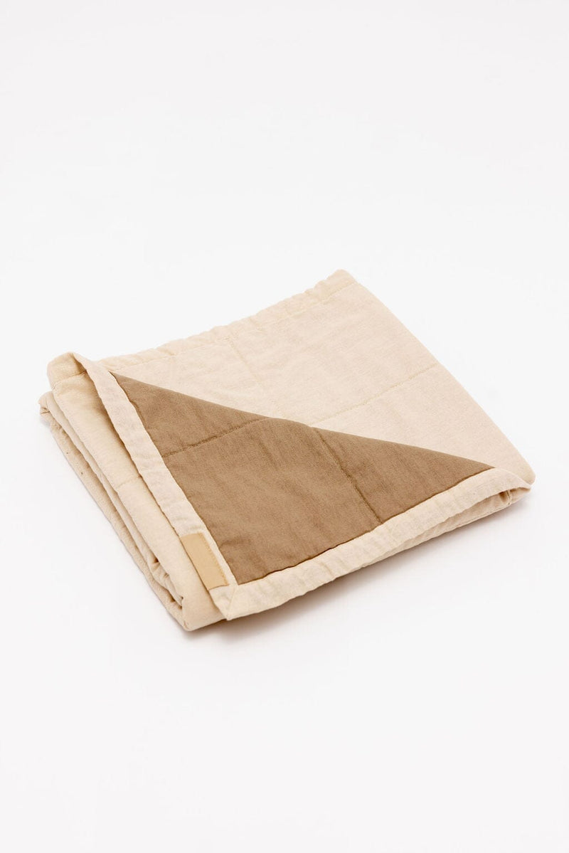 WildBird Linen Quilted Blanket - Sparrow and Desert Lark