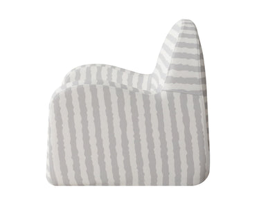 Dwingular Soffkin Leather Luxury Kids Sofa Grey with Stripe