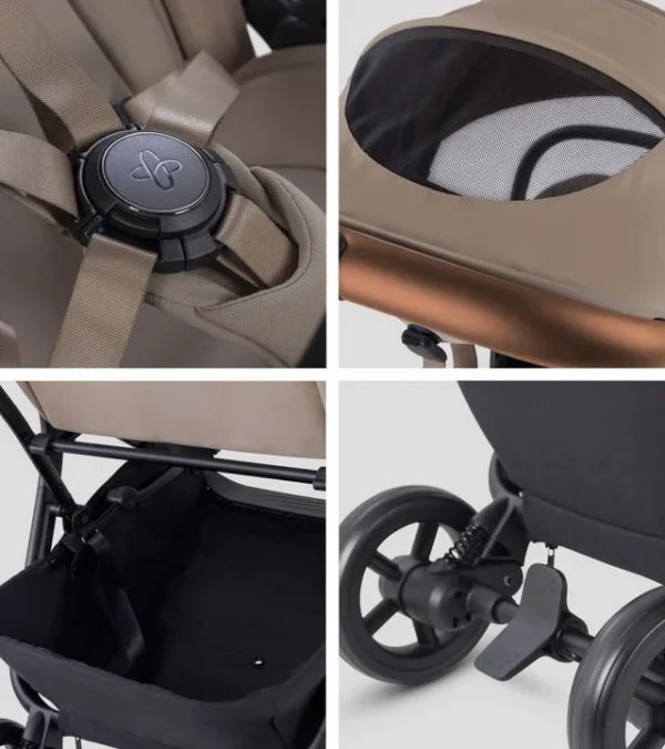 Silver Cross Nia Compact Stroller + Folding Bassinet Bundle- Strolleria