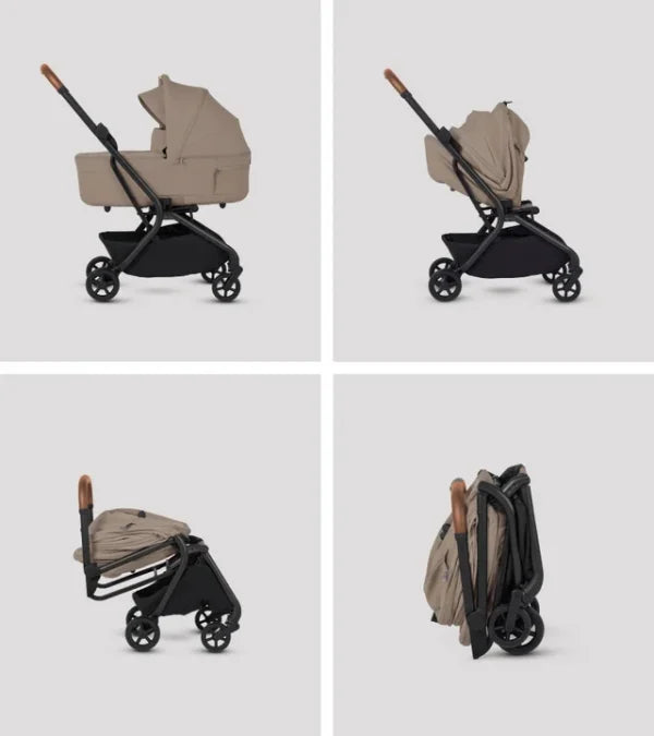 Silver Cross Nia Compact Stroller + Folding Bassinet Bundle- Strolleria