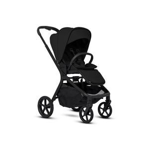 Onyx Black Silver Cross Breez Modular Stroller - 3/4 Front Angle | Strolleria