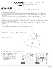 Britax SafeWash Seat Insert for Brook & Grove Strollers- Strolleria