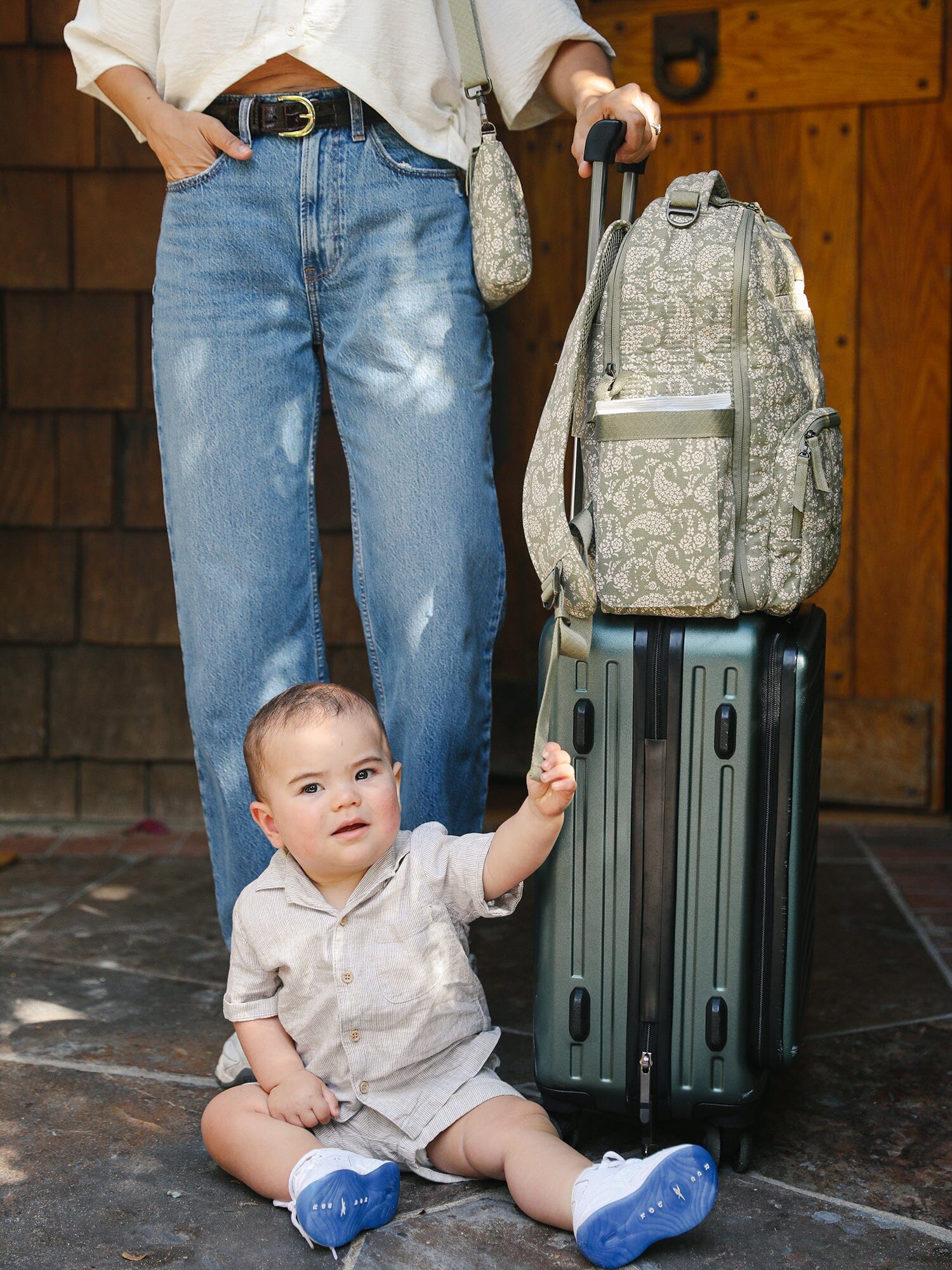 JuJuBe Sazan + JuJuBe Classic Diaper Backpack - Paisley Floral- Strolleria