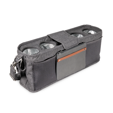 Wonderfold Parent Console with 4 Insulated Cup Holders - Gray- Strolleria