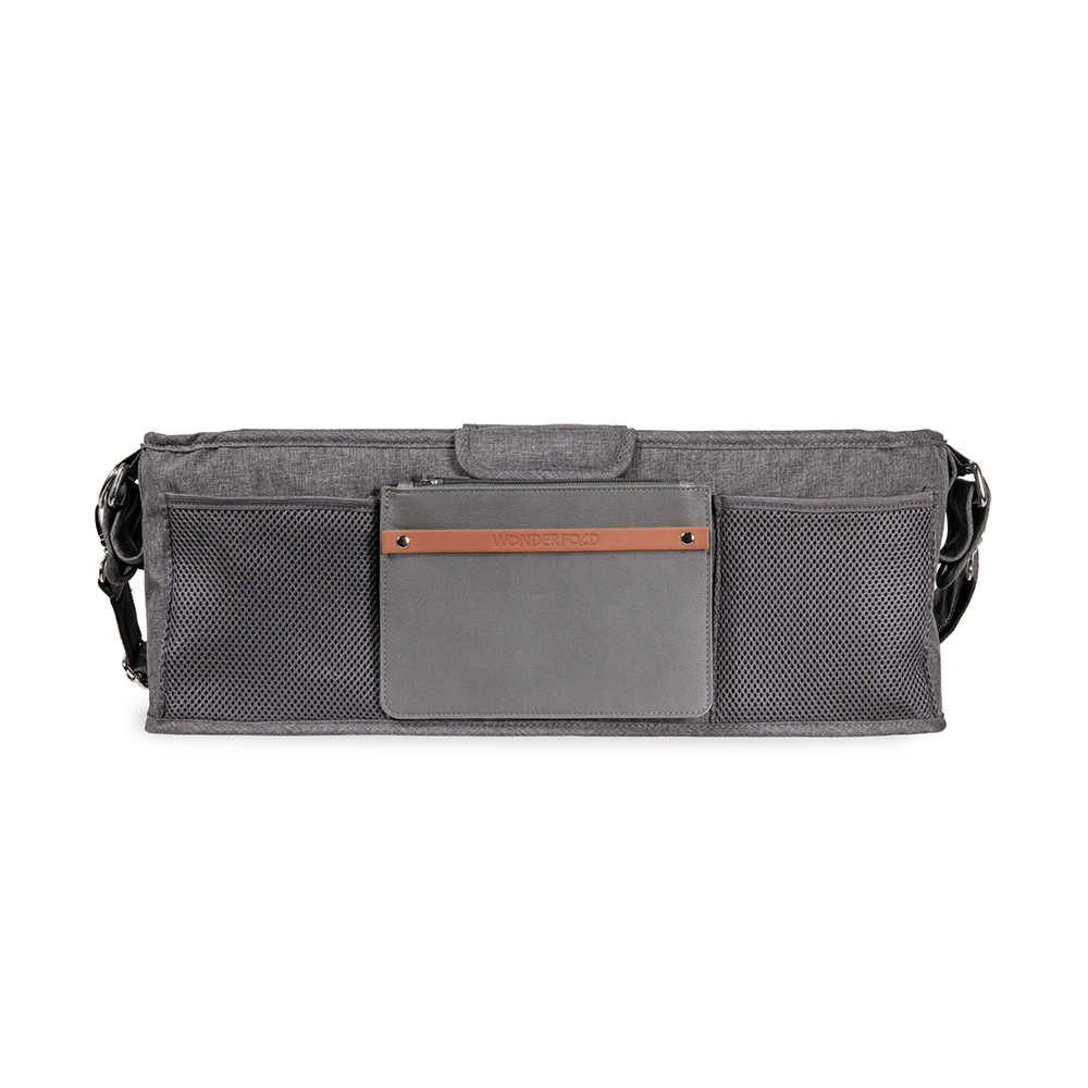Wonderfold Parent Console with 4 Insulated Cup Holders - Gray- Strolleria