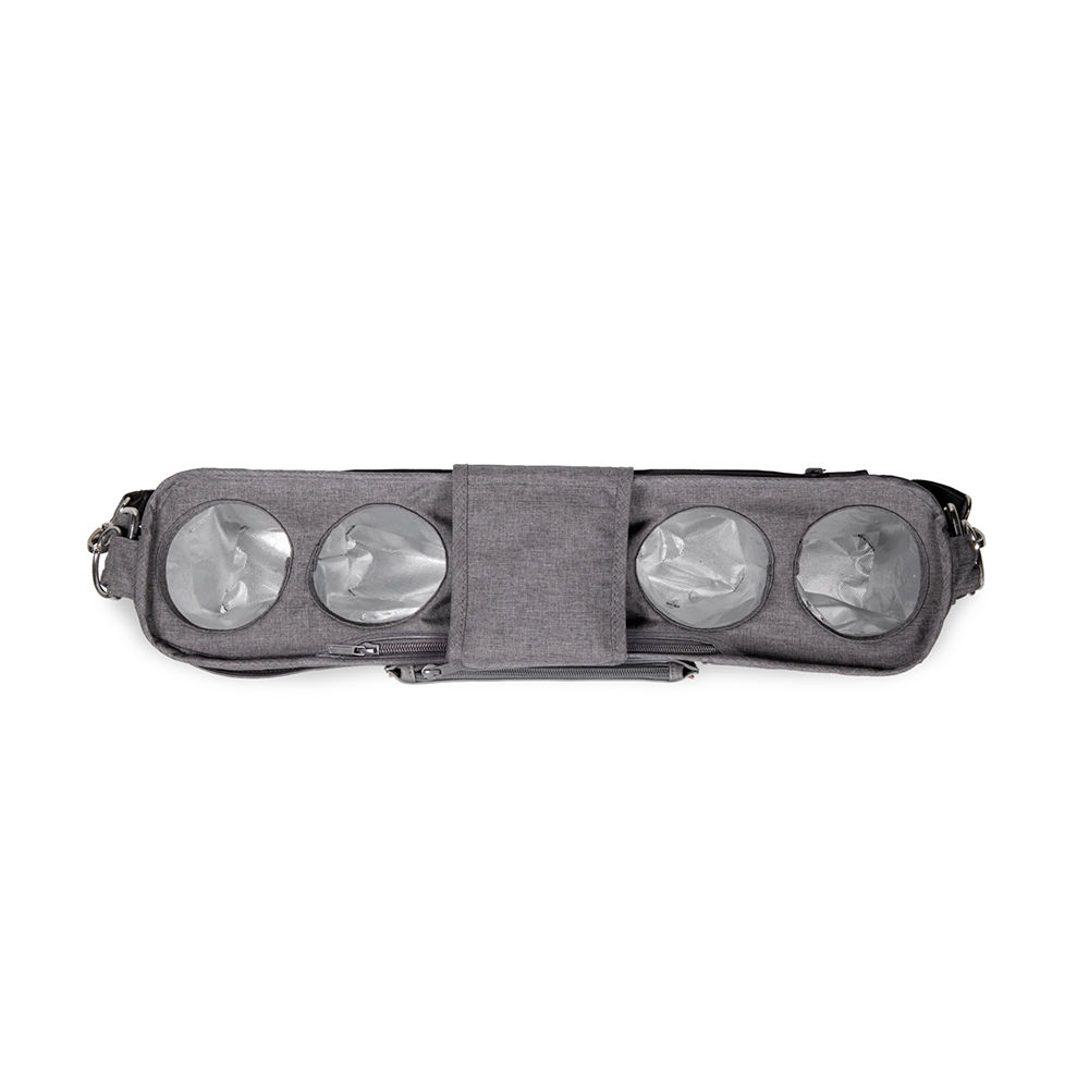 Wonderfold Parent Console with 4 Insulated Cup Holders - Gray- Strolleria