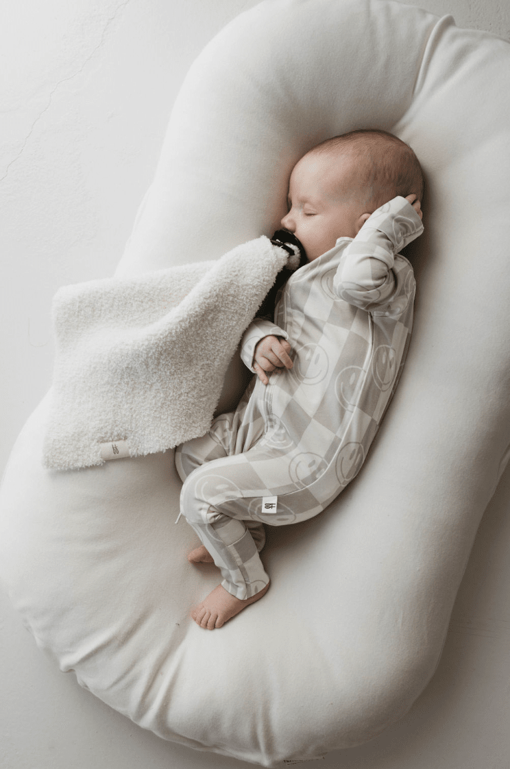 Forever French Baby - Bamboo Zip Pajamas | Smile Checkerboard | ff club