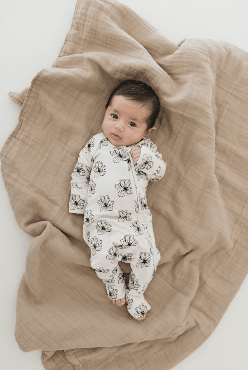 Forever French Baby - Bamboo Zip Pajamas | Desert Bloom