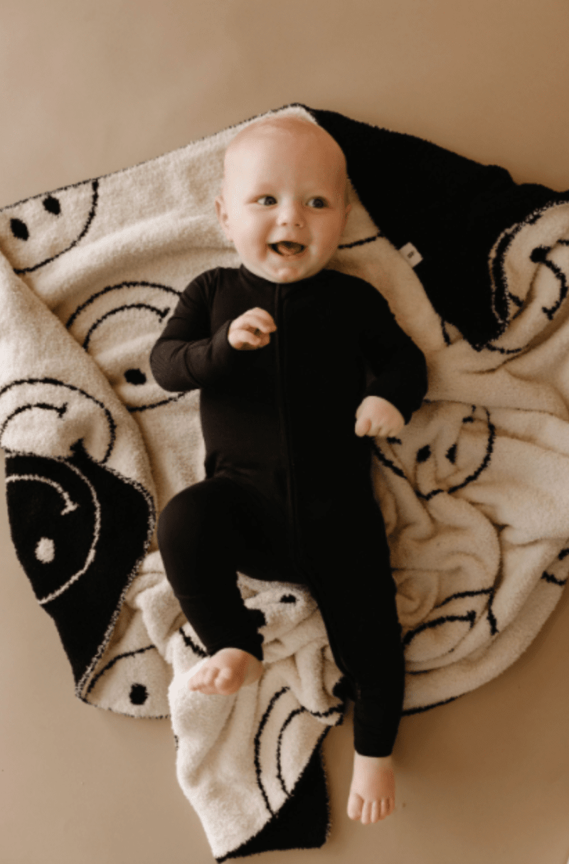 Forever French Baby - Bamboo Zip Pajamas | Midnight Black