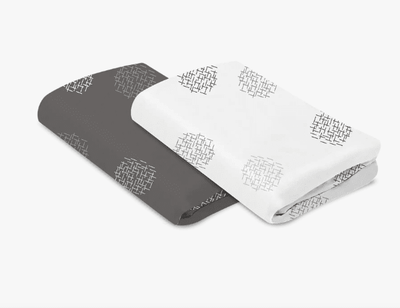 4moms Breeze Bassinet Sheet 2-pack (White + Grey)