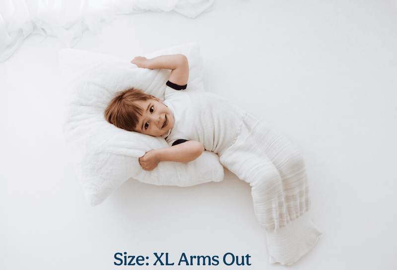 Swaddelini Bamboo Blend Beige Arms Out™ Long Sleeve Sleep Sack