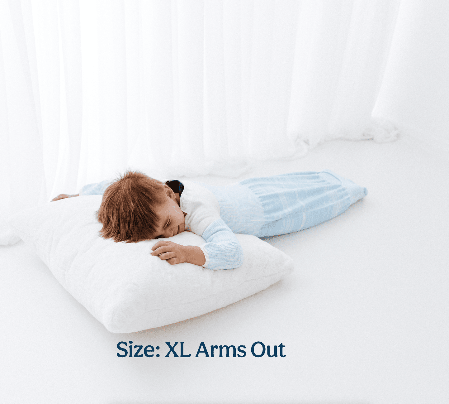 Swaddelini Blue Arms Out™ Long Sleeve Sleep Sack- Strolleria