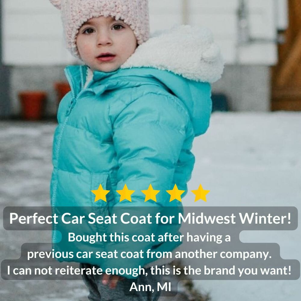 Onekid Car Seat Coat | The Road Coat Down - Aqua- Strolleria