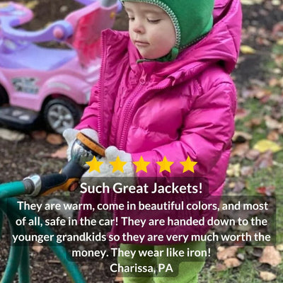 Onekid Car Seat Coat | The Road Coat Down - Fuchsia