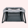 Grey Fabric SlumberPod SlumberGo Travel Playard - Front View | Strolleria