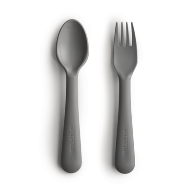 Mushie Dinnerware Fork and Spoon Set