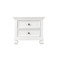 Pure White Wood Solvang Nightstand - Front View | Strolleria