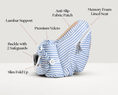 Tushbaby Hipseat Carrier Blue Stripe