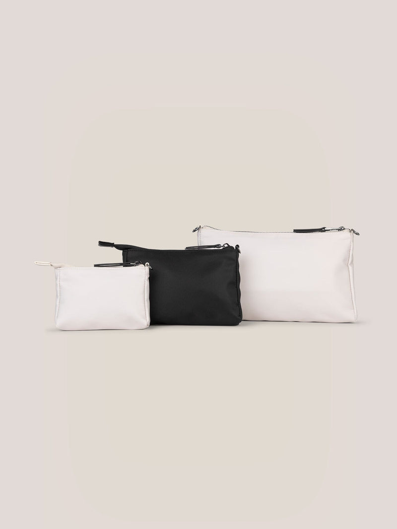 JuJuBe Witney Carson 3-piece Pouch Set - Cloud & Black