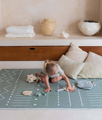 Toddlekind USA Haven Playmat In Berber - Moss