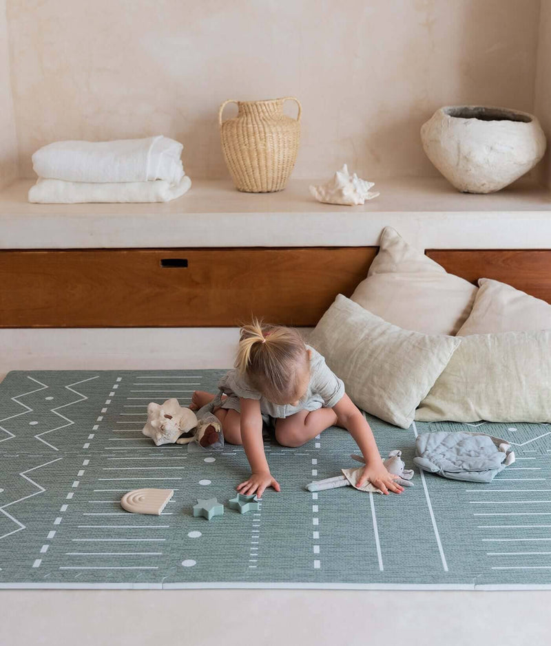 Toddlekind USA Haven Playmat In Berber - Moss