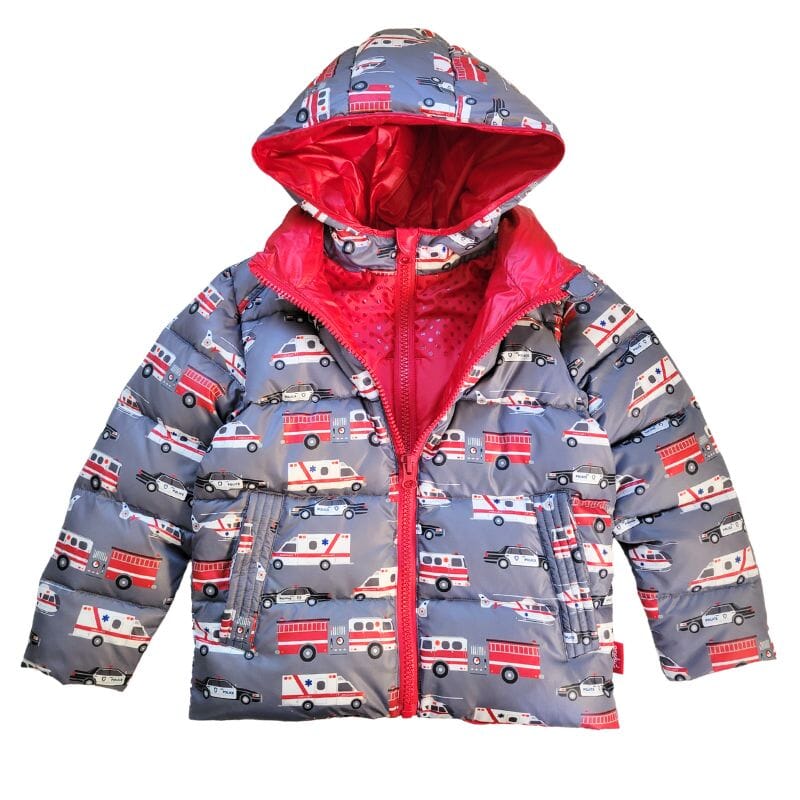 Onekid Car Seat Coat | The Road Coat Down - Rescue Print- Strolleria
