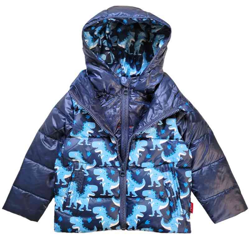 Onekid Car Seat Coat | The Road Coat Down - Navy Raptor Print