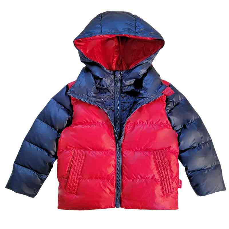 Onekid Car Seat Coat | The Road Coat Down - Navy/Red