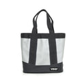 Grey White Veer Waterproof Tote Bag - Front View | Strolleria