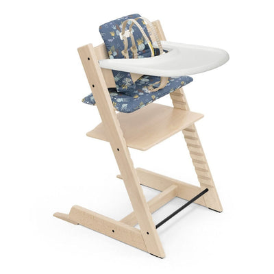 Stokke Tripp Trapp High Chair - Complete Bundle - Natural with Into the Deep Cushion