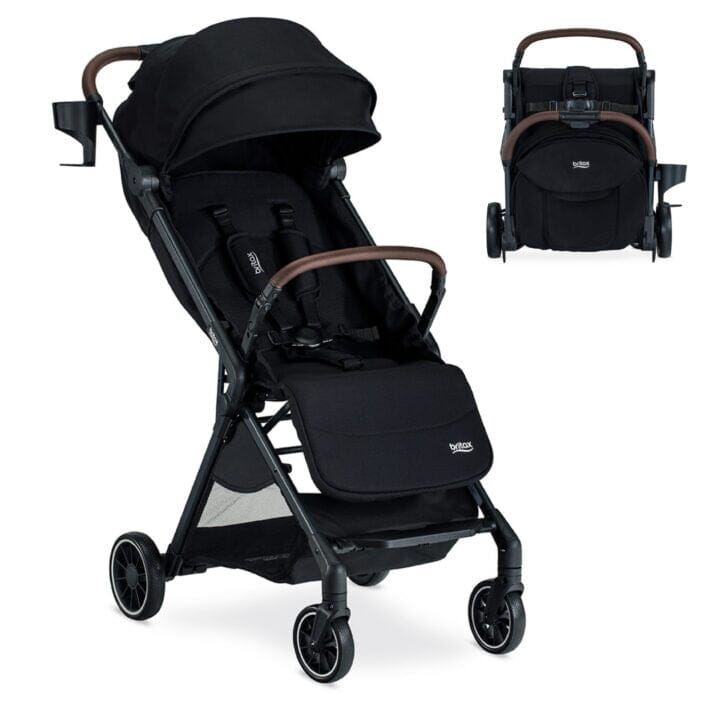 Britax Juniper Compact Stroller with One-Hand RapidFold - Raven Black- Strolleria