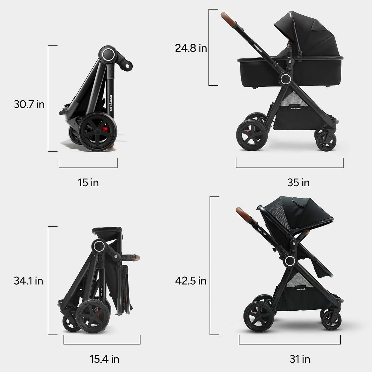 Mompush Ultimate 2 Full-Size Single Stroller- Strolleria
