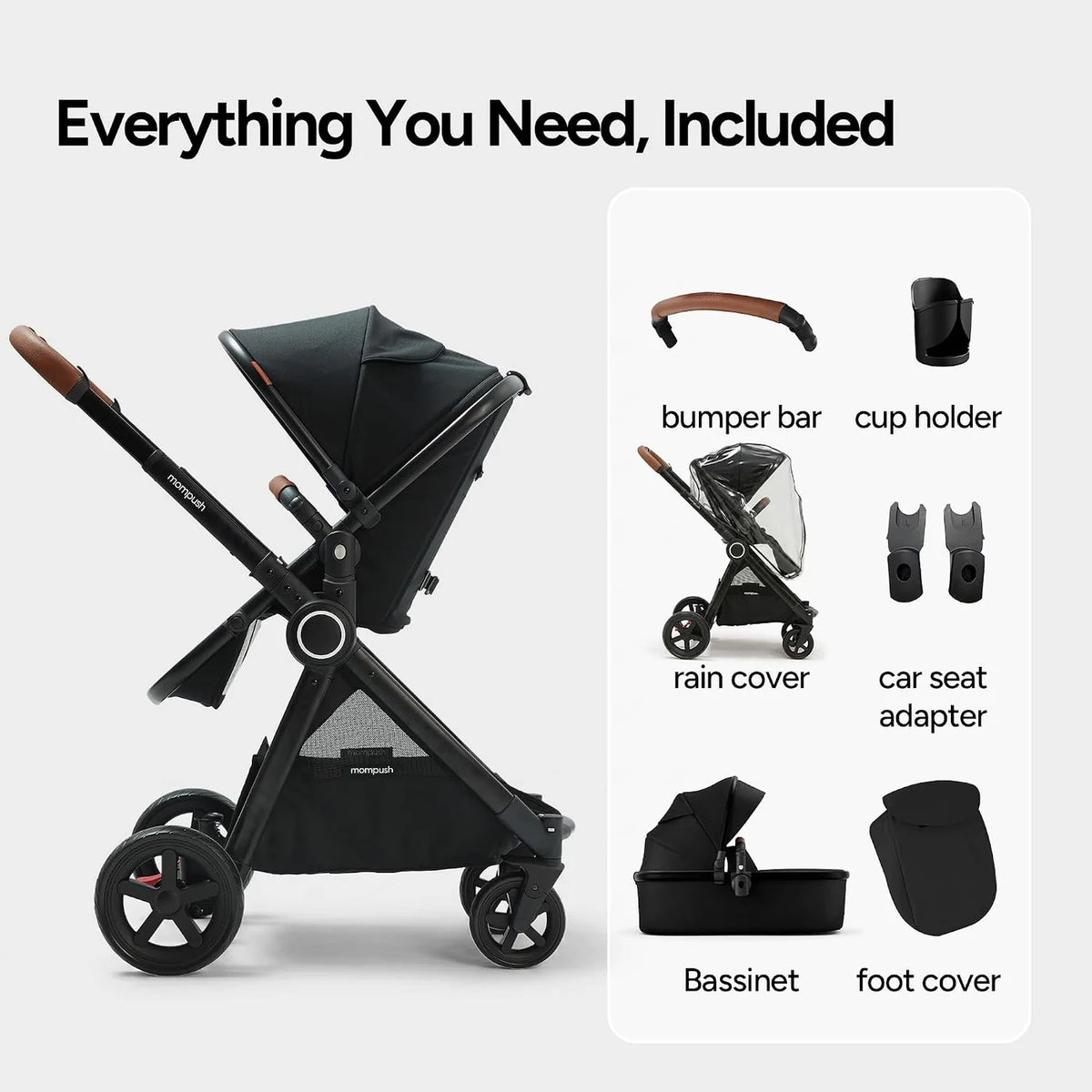 Mompush Ultimate 2 Full-Size Single Stroller- Strolleria