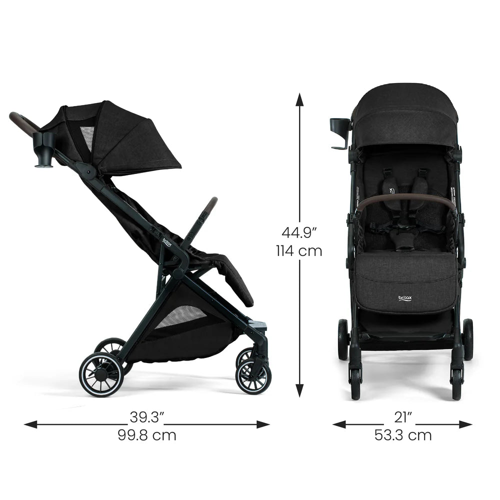Britax Juniper+ Compact Stroller With One-Hand RapidFold- Strolleria