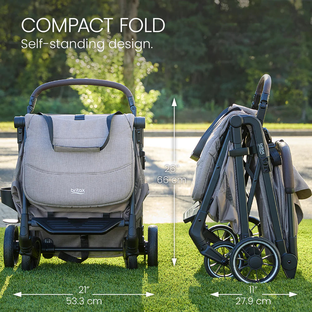 Britax Juniper+ Compact Stroller With One-Hand RapidFold- Strolleria