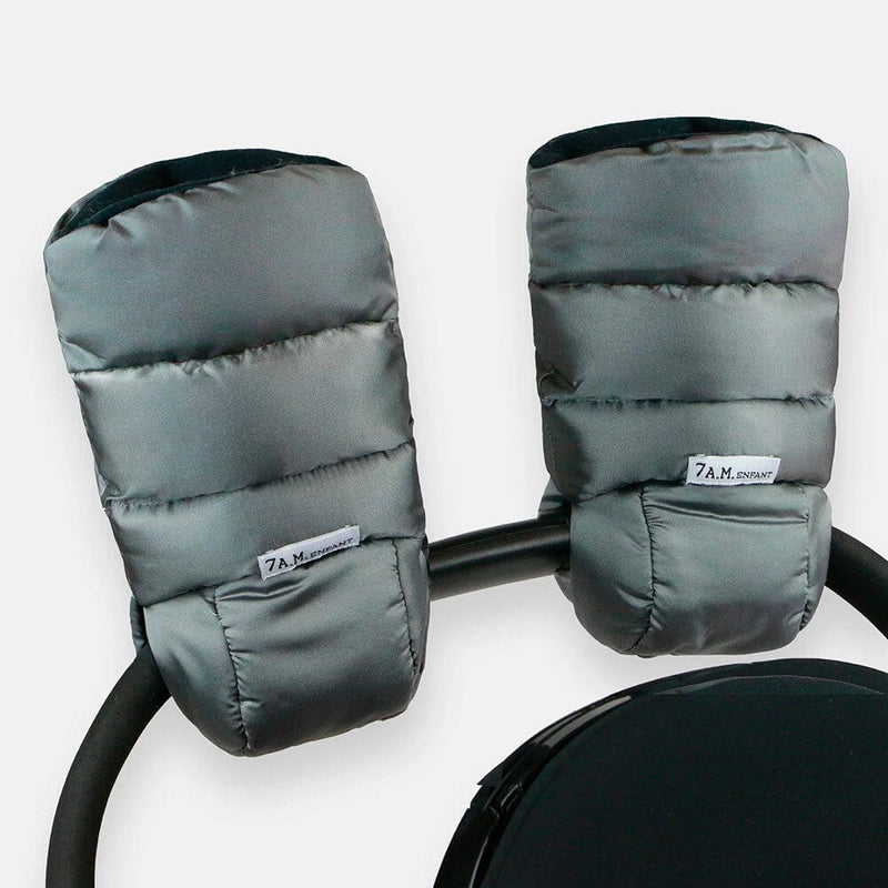 7AM Enfant Core Warmmuffs in Metallic Silver