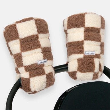 7AM Enfant Berber Warmmuffs in Print Checkers Tan
