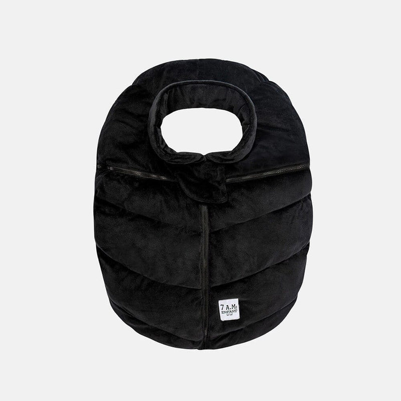 7AM Enfant Core Car Seat Cocoon Velour in Black Velour
