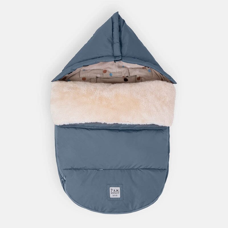 7AM Enfant POD in Ash Blue/Print Pebble Lining- Strolleria