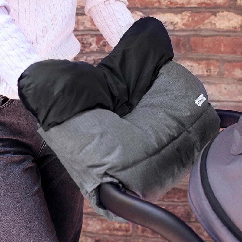 7AM Enfant Core Unimuff in Heather Grey Dark/Black Plush