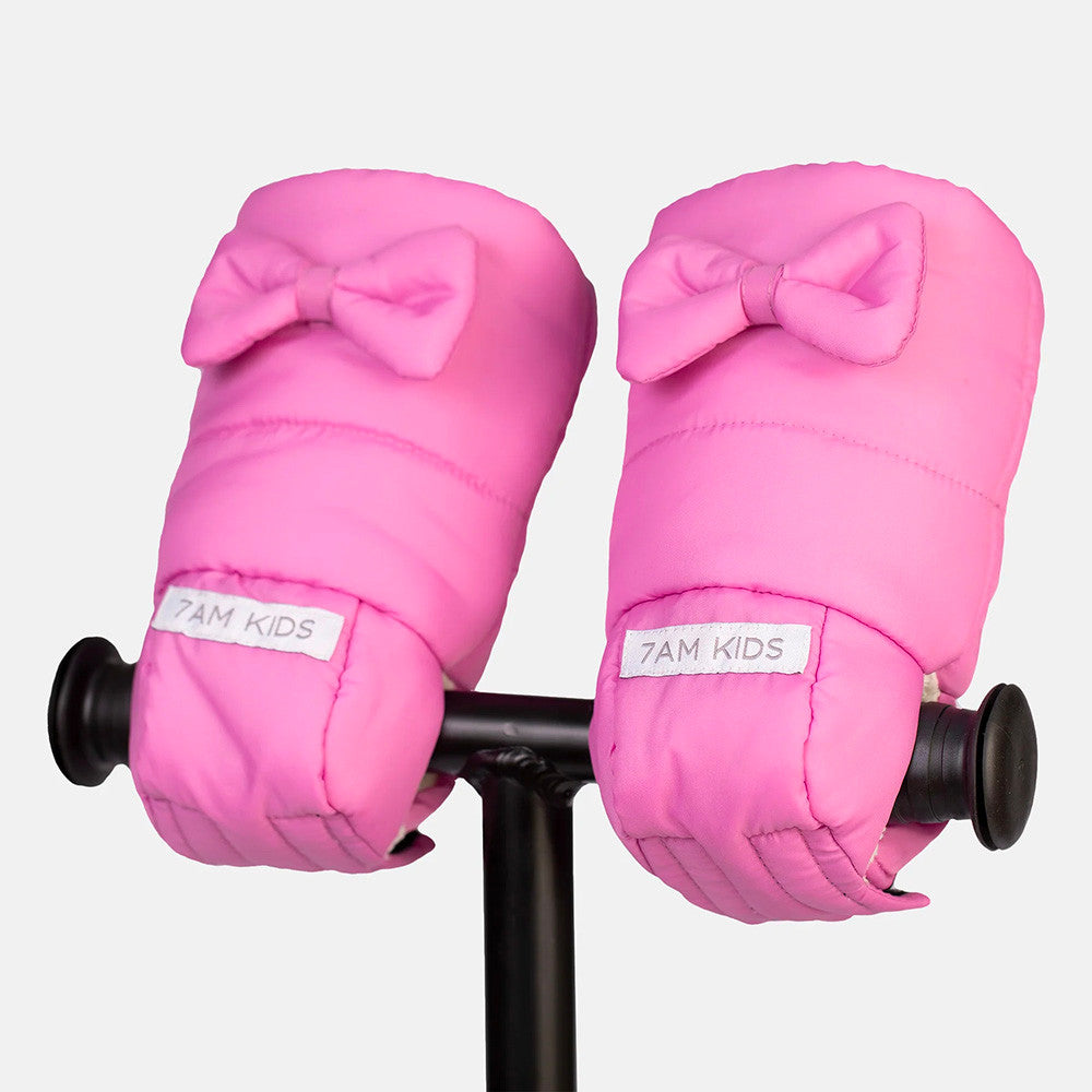 7AM Enfant HMK Warmmuffs Kids in Hot Pink Bows- Strolleria