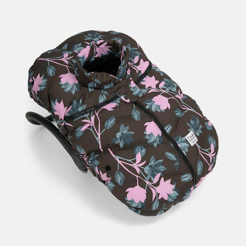 7AM Enfant Print Car Seat Cocoon in Nightingale Garden
