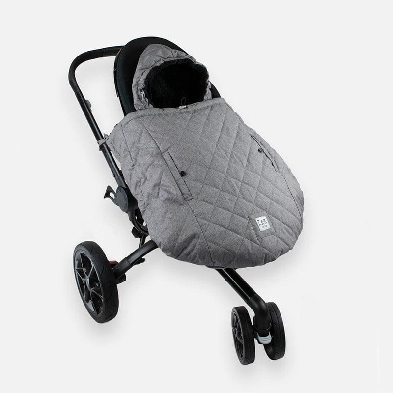 7AM Enfant Core K-Poncho in Heather Grey Plush