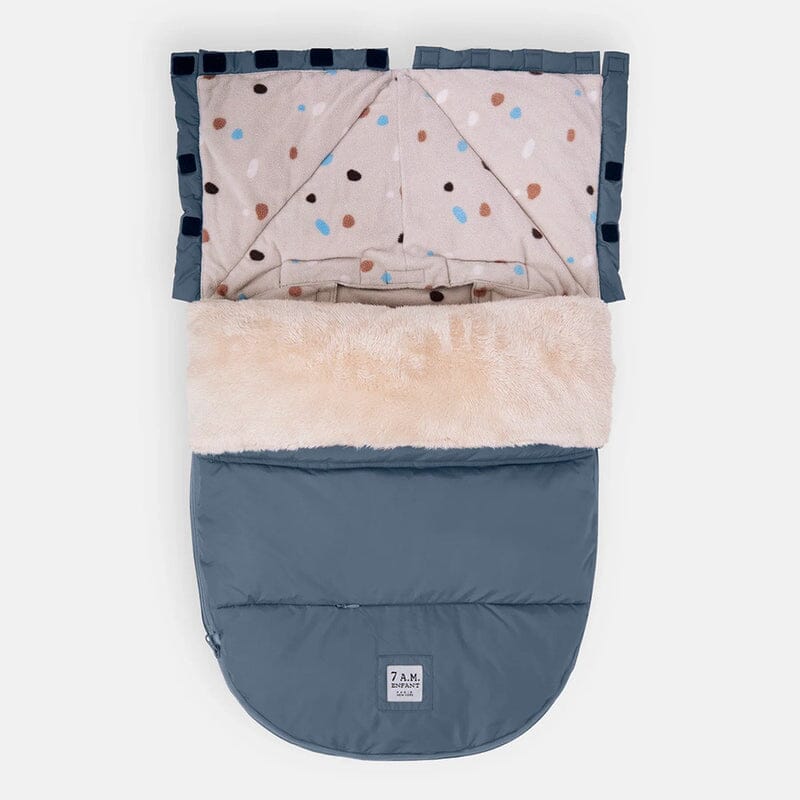 7AM Enfant POD in Ash Blue/Print Pebble Lining- Strolleria