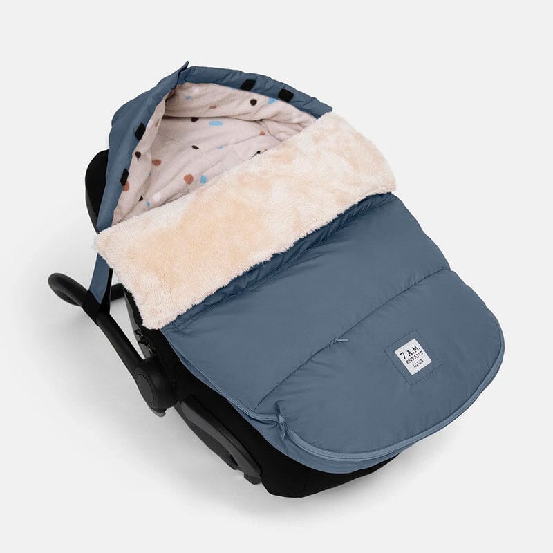 7AM Enfant POD in Ash Blue/Print Pebble Lining- Strolleria