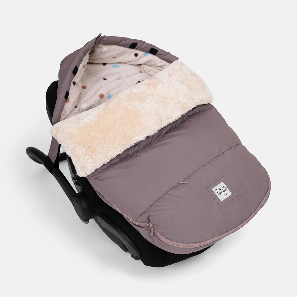 7AM Enfant POD in Ash Mauve/Print Pebble Lining- Strolleria