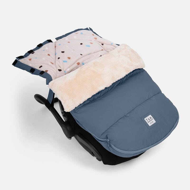 7AM Enfant POD in Ash Blue/Print Pebble Lining- Strolleria