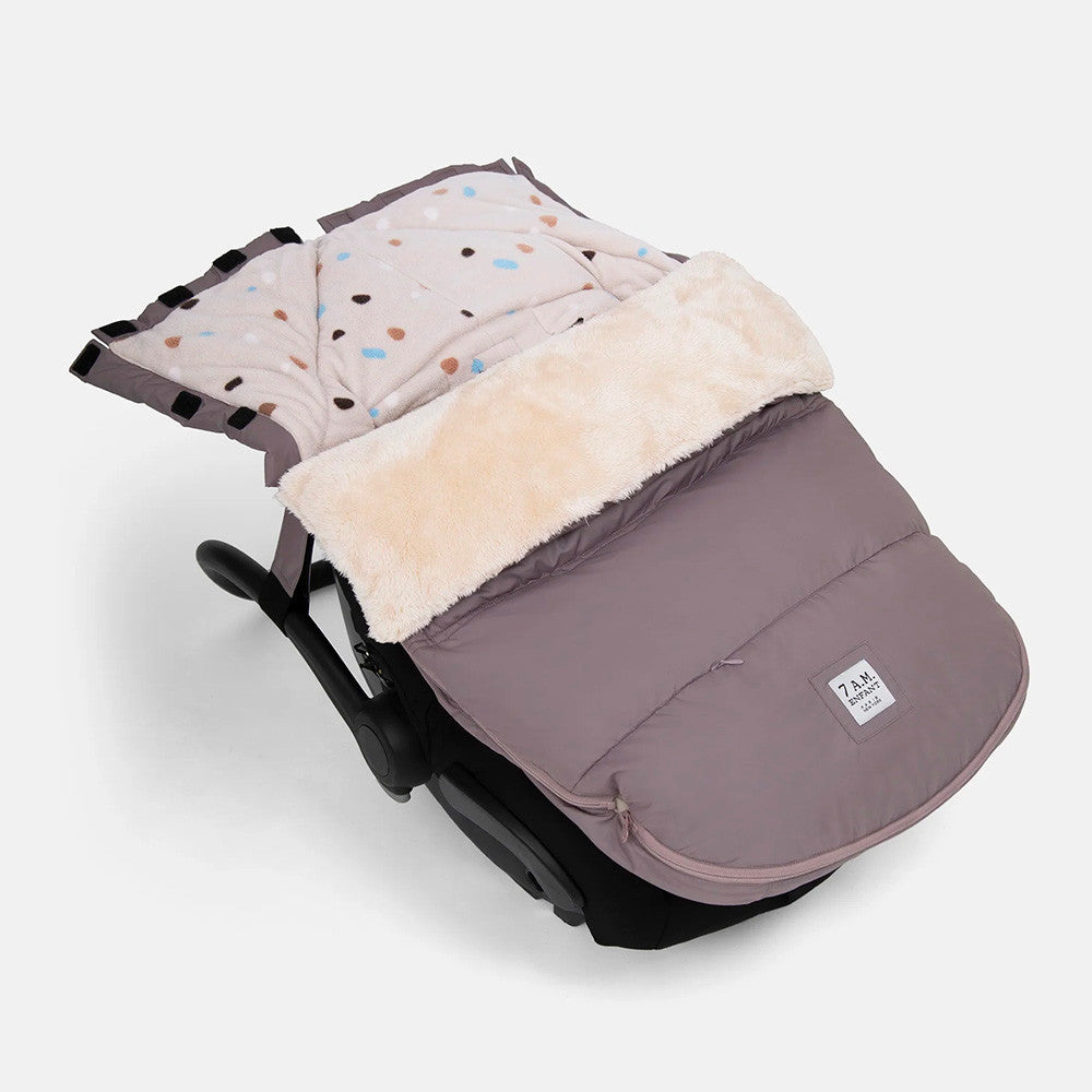 7AM Enfant POD in Ash Mauve/Print Pebble Lining- Strolleria