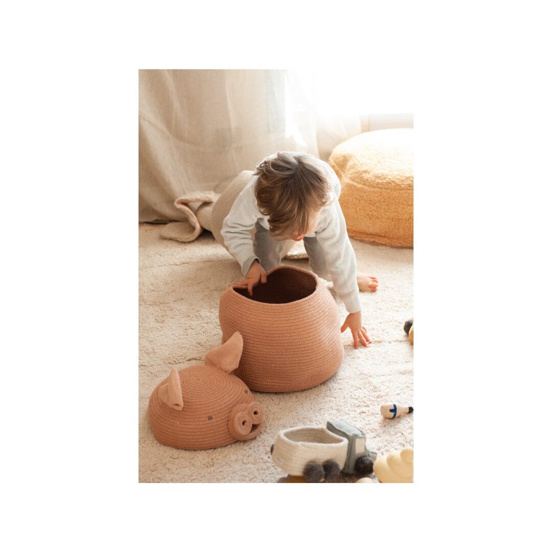 Lorena Canals Basket - Peggy the Pig- Strolleria