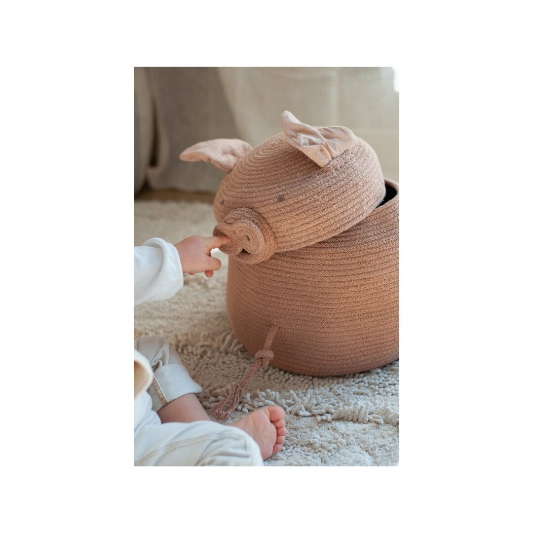 Lorena Canals Basket - Peggy the Pig- Strolleria